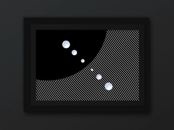 Satellite Moons Landscape Black